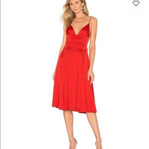 REVOLVE Red Satin Dress NWT